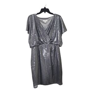 Jessica Simpson Gray Sequin Evening Dress – Size 8 – NWT